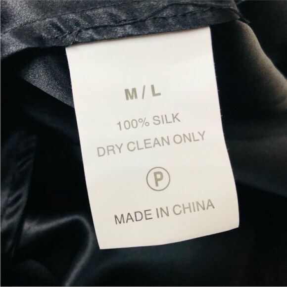 Marie Oliver 100% Silk Kimono Kaftan Draped Cardigan Jacket Black - Picture 7 of 10